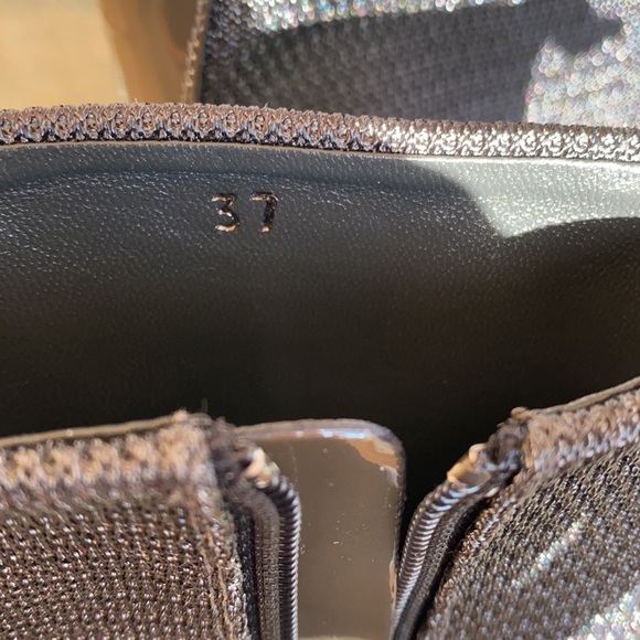 PRADA Athracite patent and mesh pointy toe booties with sleek, sexy heels NWT 7 - Picture 4 of 13